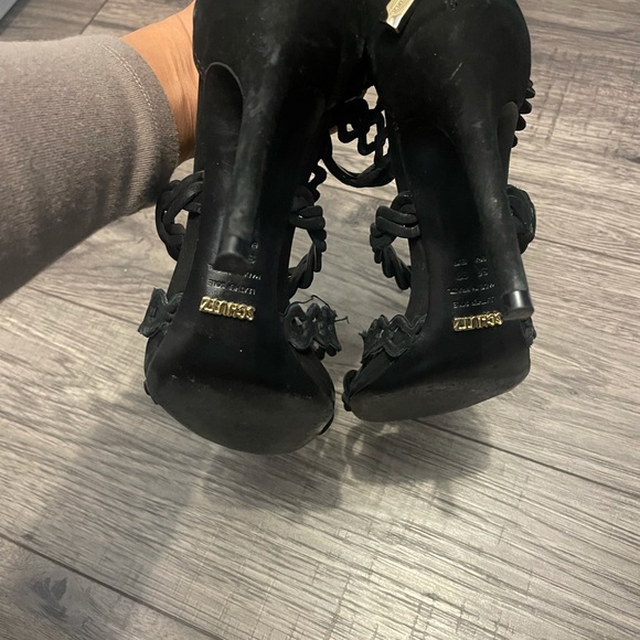 Schutz black high heels size 7 -37 - Picture 3 of 3